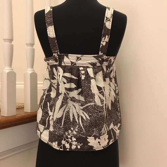 HD in Paris Anthropologie Cropped Floral Tank SZ 2 - Picture 3 of 8